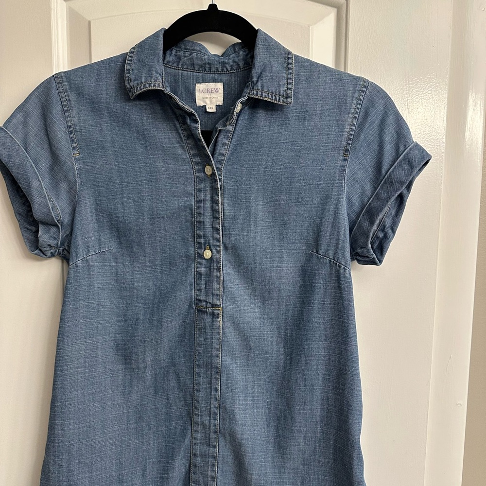 J.Crew Denim Short Sleeve Top Size XXS